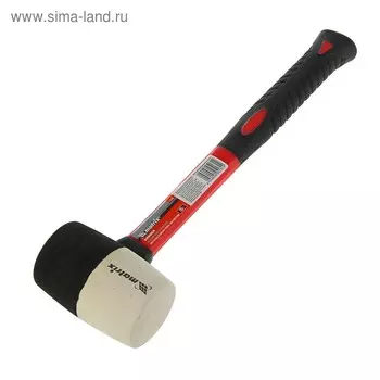 Киянка резиновая MATRIX 11170, 225 г, черно-белая резина, фибергласовая рукоятка