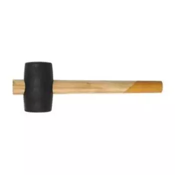 Киянка ТУНДРА, деревянная рукоятка, черная резина, 50 мм, 340 г