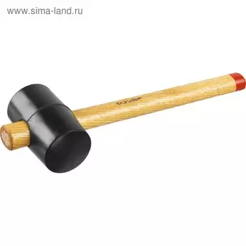 Киянка "ЗУБР" МАСТЕР 2050-65_z01, резиновая, черная, деревянная рукоятка, 450 г