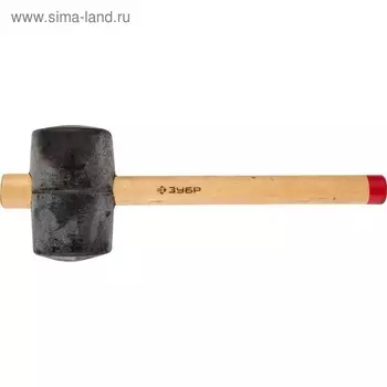 Киянка "ЗУБР" МАСТЕР 2050-90_z01, резиновая, черная, деревянная рукоятка, 900 г