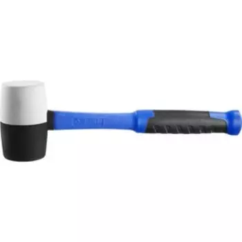 Киянка "ЗУБР" ПРОФЕССИОНАЛ 20532-680, резиновая, черно-белая, фибергласовая рукоятка, 680 г