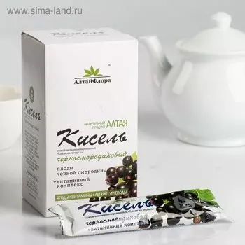 Кисель сухой витаминизированный "АлтайФлора" в стиках, черносмородиновый, 20 г