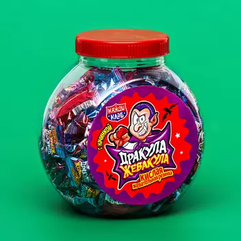 Кислая жевательная резинка с начинкой «Дракула-Жевакула», 4 г