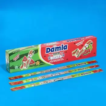 Кислый мармелад - ремешки "DAMLA", арбуз, 15 г