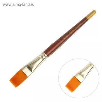 Кисть becola № 10, синтетика, плоская, b=17 мм