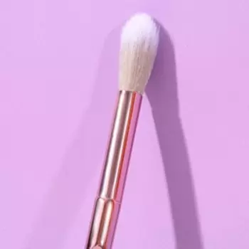 Кисть для макияжа средняя бочонок розовое золото 18 х 3 см