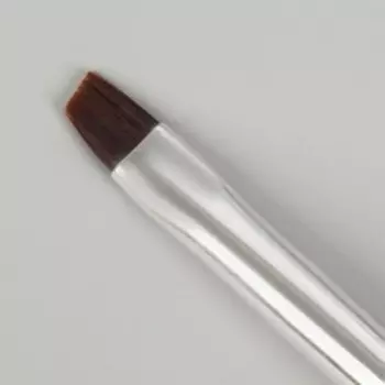 Кисть для наращивания и дизайна ногтей, скошенная, 17.5 см, ворс 85 мм, белая