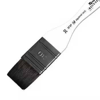 Кисть Флейц Синтетика имитация белки №30, Roubloff серия 5F2P, ручка оргстекло