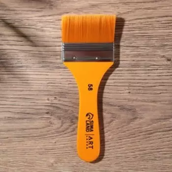 Кисть для рисования флейцевая синтетика плоская «Мона Лиза» 5,8см