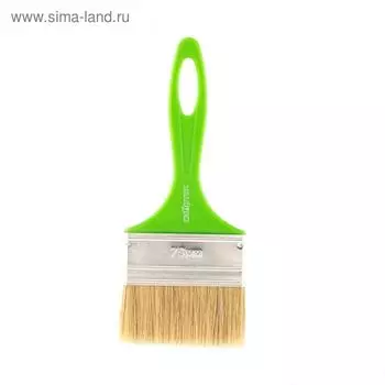 Кисть флейцевая "Сибртех" 83303, "Евро", натуральная щетина, пластиковая ручка, 75х8