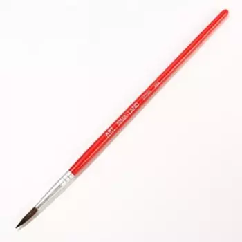 Кисть для рисования из волоса белка круглая № 4 (диаметр обоймы 4 мм; длина ворса 15 мм)