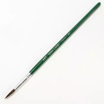 Кисть для рисования из волоса пони круглая № 5 (диаметр обоймы 4 мм; длина ворса 17 мм)