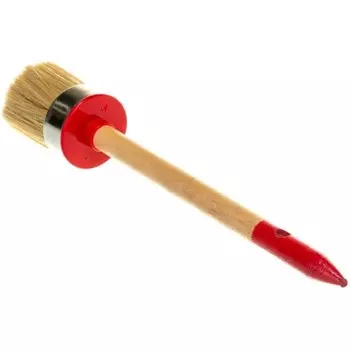 Кисть круглая ЗУБР 01501-40, светлая щетина, деревянная ручка, №10, 40мм