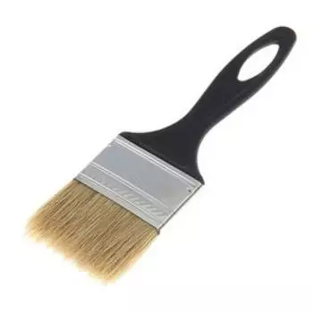 Кисть плоская «АКОР» Стандарт, натуральная щетина, пластиковая рукоятка, 506 мм