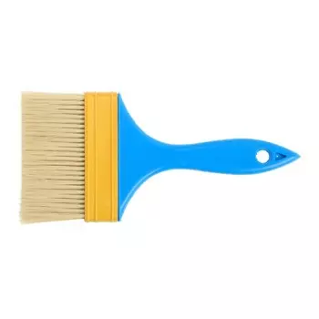 Кисть плоская ЛОМ промо, искусственная щетина, пластиковая рукоятка, 4", 100 мм