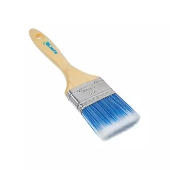 Кисть плоская MTX 83072, искусственная щетина, деревянная ручка, 2.5"