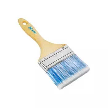 Кисть плоская MTX 83074, искусственная щетина, деревянная ручка, 4"