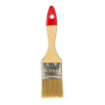 Кисть плоская ЗУБР 4-01003-050, натуральная щетина, деревянная ручка, 50мм