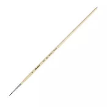 Кисть Белка круглая, Roubloff серия 1412 № 2, ручка удлинённая пропитана лаком, белая обойма