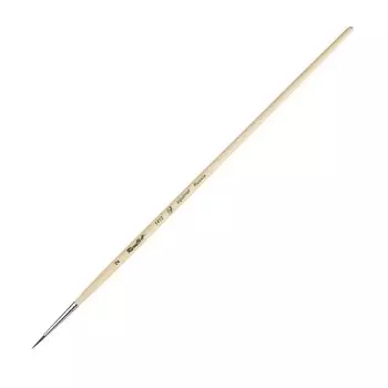 Кисть Белка круглая, Roubloff серия 1412 № 2, ручка удлинённая пропитана лаком, белая обойма