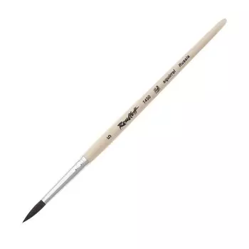 Кисть Белка круглая Roubloff серия 1450 № 5, ручка короткая пропитана лаком, белая обойма, с наполненной вершинкой