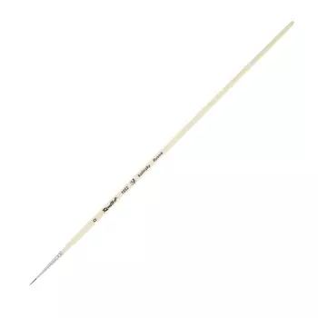 Кисть Колонок круглая Roubloff серия 1012 № 00, ручка длинная пропитана лаком, белая обойма