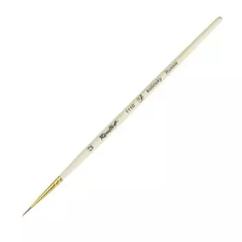 Кисть Колонок круглая укороченная Roubloff серия 1110 № 1,2, ручка короткая пропитана лаком