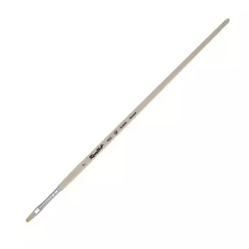 Кисть Roubloff Щетина серия 1622 № 7 ручка длинная пропитана лаком/ белая обойма