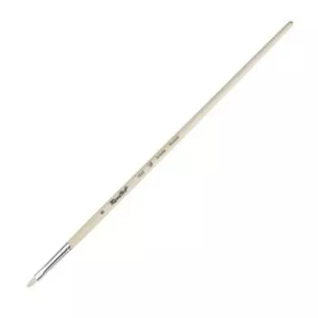 Кисть Roubloff Щетина серия 1632 № 6 ручка длинная пропитана лаком/ белая обойма