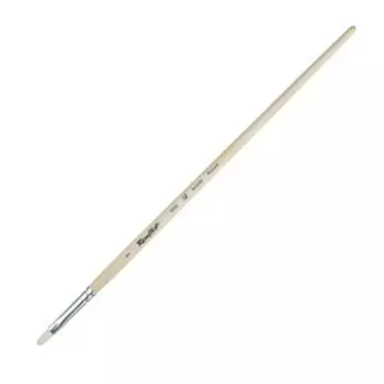 Кисть Roubloff Щетина серия 1632 № 7 ручка длинная пропитана лаком/ белая обойма