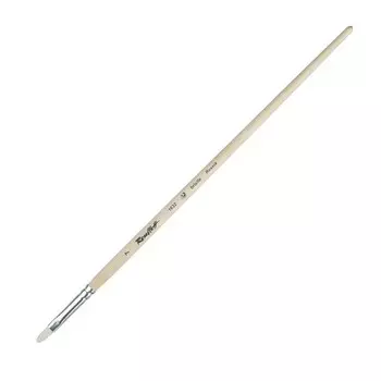 Кисть Roubloff Щетина серия 1632 № 7 ручка длинная пропитана лаком/ белая обойма