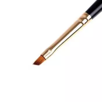 Кисть Roubloff Синтетика, имитация колонка, овальная, серия 1S65 № 4, ручка короткая чёрная матовая, жёлтая обойма