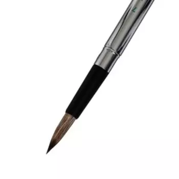 Кисть Roubloff синтетика, имитация мангуста, круглая, серия PT1VT № 7, ручка складная хромированная, покрытие обоймы soft-touch