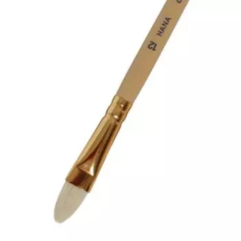 Кисть Щетина овальная Roubloff Сочиняй № 12 (длина волоса 14 мм), короткая ручка матовая