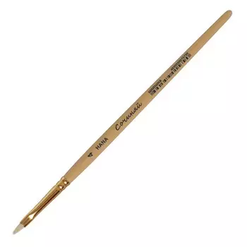 Кисть Щетина овальная, HANA Сочиняй № 4, короткая ручка матовая