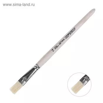 Кисть для рисования, Щетина плоская №14 (ширина обоймы 14 мм; длина волоса 22 мм), деревянная ручка, Calligrata