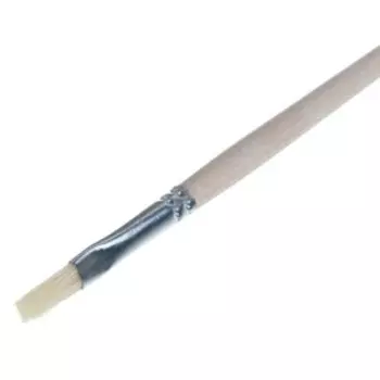 Кисть для рисования, Щетина плоская № 6 (ширина обоймы 6 мм; длина волоса 14 мм), деревянная ручка, Calligrata