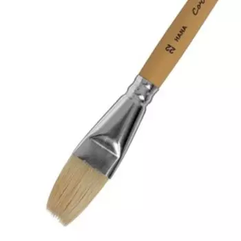 Кисть Щетина плоская, HANA Сочиняй № 22 (длина волоса 33 мм), короткая ручка матовая