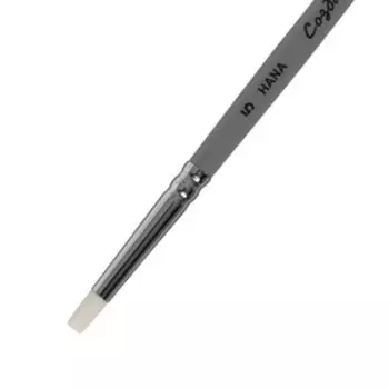 Кисть-стек Силикон "плоская", HANA Создавай № 5 (длина выставки 8 мм), короткая ручка матовая
