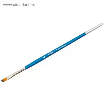 Кисть синтетика, плоская №6, "Гамма"