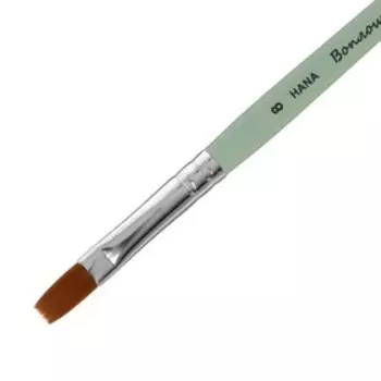 Кисть Синтетика плоская Roubloff Воплощай № 8 (длина волоса 15 мм), короткая ручка матовая