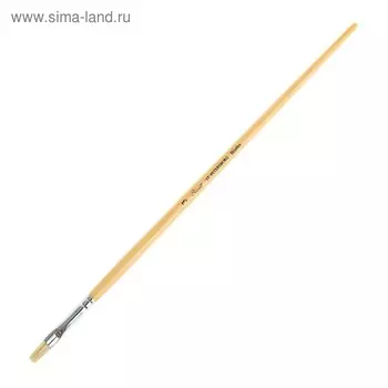 Кисть "Сонет" № 3, щетина, плоская, удлинённая ручка, d=7 мм