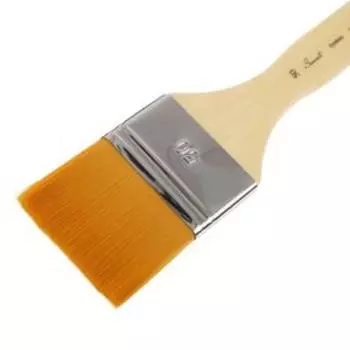 Кисть «Сонет» № 50, синтетика, флейцевая, короткая ручка, b=48 мм