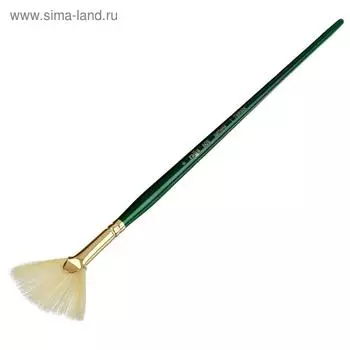 Кисть Веерная, Щетина, «Гамма» Пейзаж № 6, длинная ручка, покрыта лаком