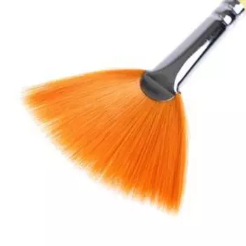 Кисть Веерная Синтетика Roubloff Фантазируй №12 (длина волоса 42 мм), короткая ручка матовая