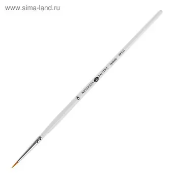 Кисть ЗХК "Невская палитра" № 00, синтетика, круглая, короткая ручка, d=1 мм