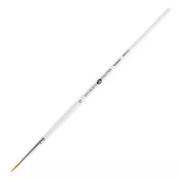 Кисть ЗХК "Невская палитра" № 0, синтетика, круглая, короткая ручка, d=1.2 мм