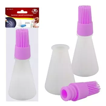 Кисточка с ручкой-контейнером Мультидом, силикон, 50 мл