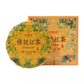 Чай чёрный китайский «Дяньхун. Османтус», Юньнань, 2022 г., блин, 200 г