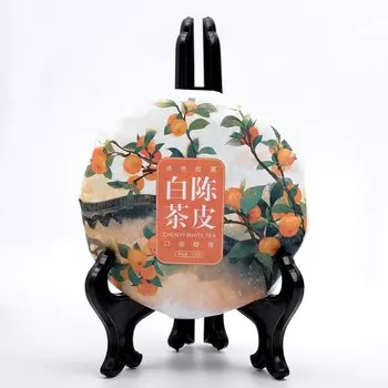 Чай белый китайский выдержанный «Chenpi baicha», Фудзянь, 2018 г., блин, 100 г